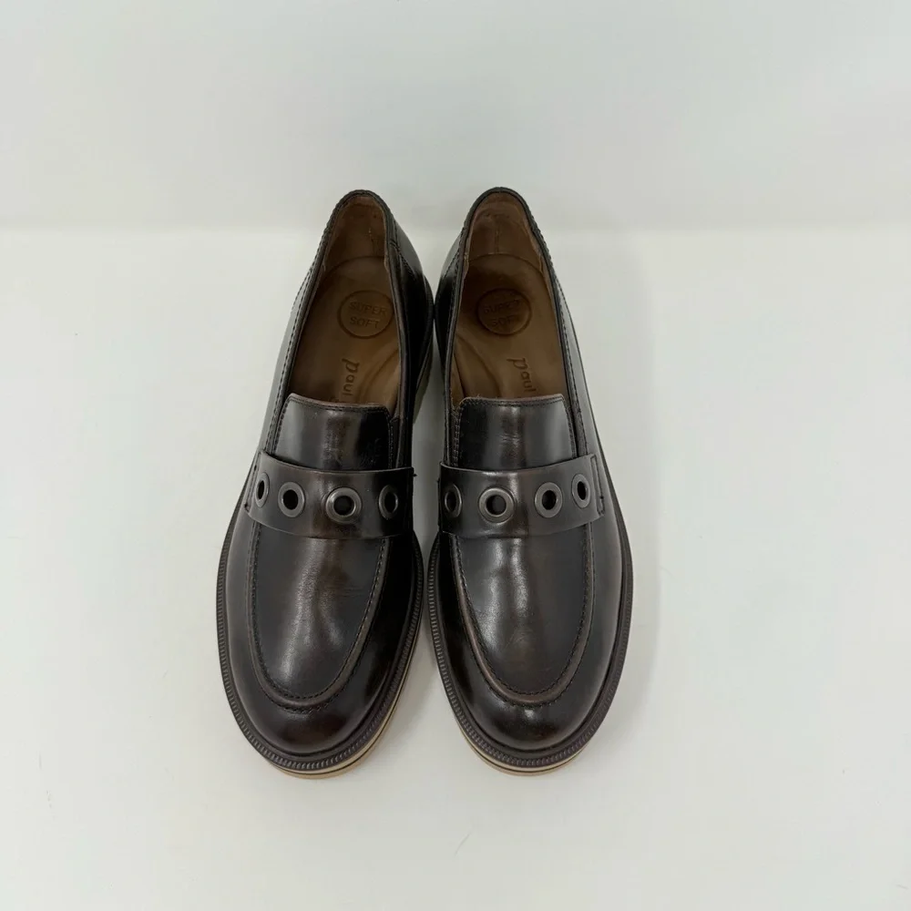 New Paul Green Billie Loafer Tobacco Brushed Leather Sz 7